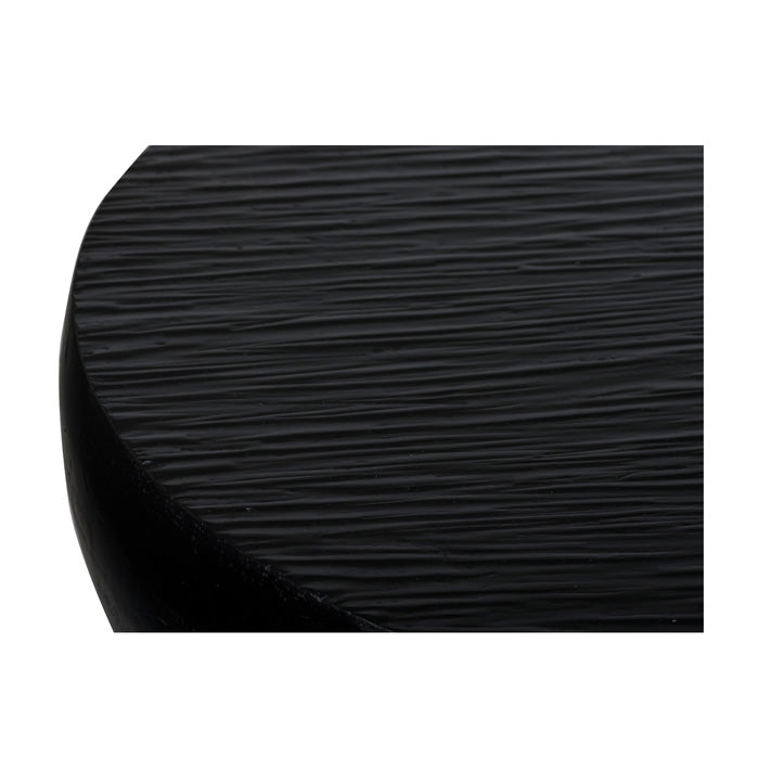 Artisanal Rustic Hardwood Side Table - Medium - Smoky Charcoal