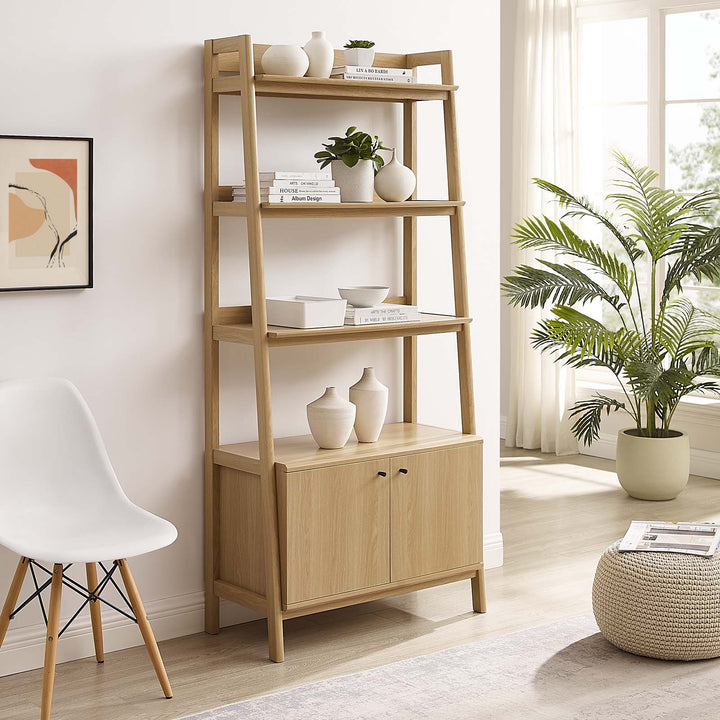 Chic Oak Bookcase - 32.5"