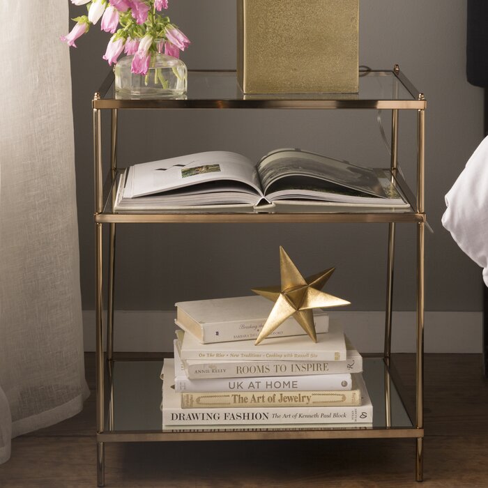 Peregrine 26.75'' Tall Glass End Table