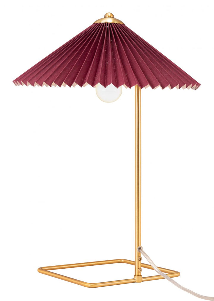 Charise Red & Gold Table Lamp