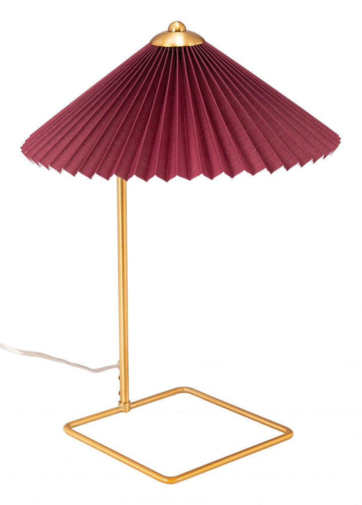 Charise Red & Gold Table Lamp