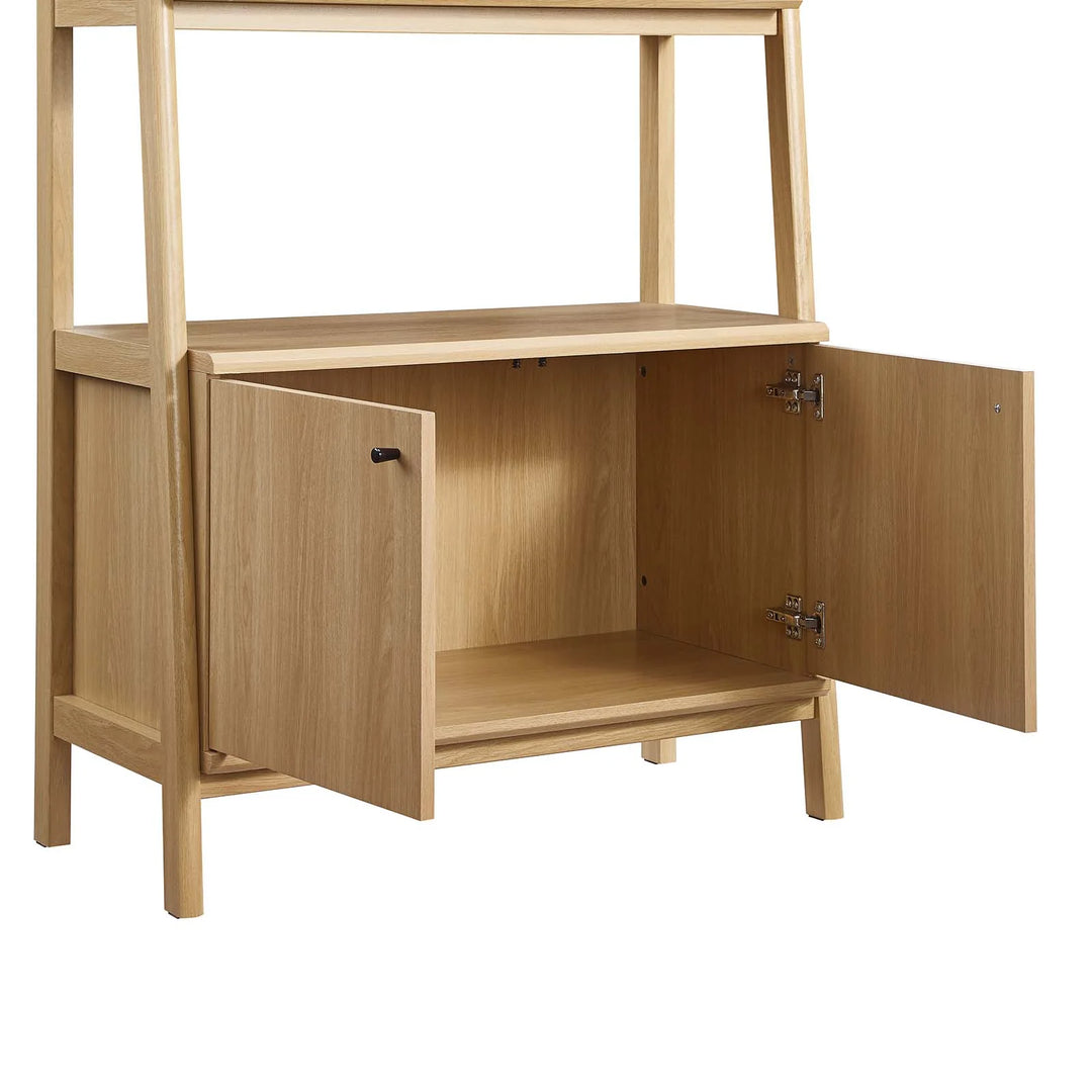 Chic Oak Bookcase - 32.5"