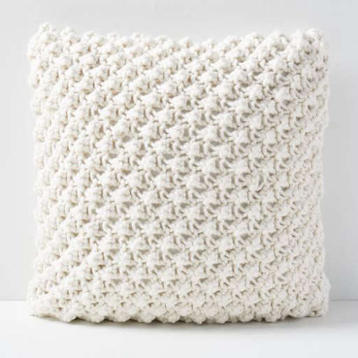 Bobble Knit Pillow Covers With No Insert