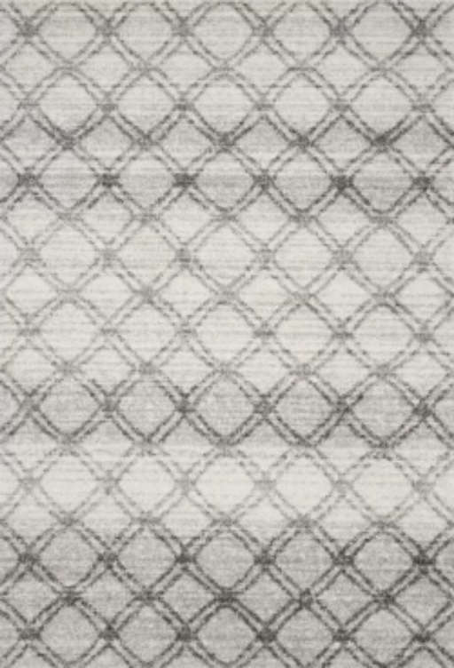 Neuman Power Loomed Silver/Charcoal Area Rug-6'x9'