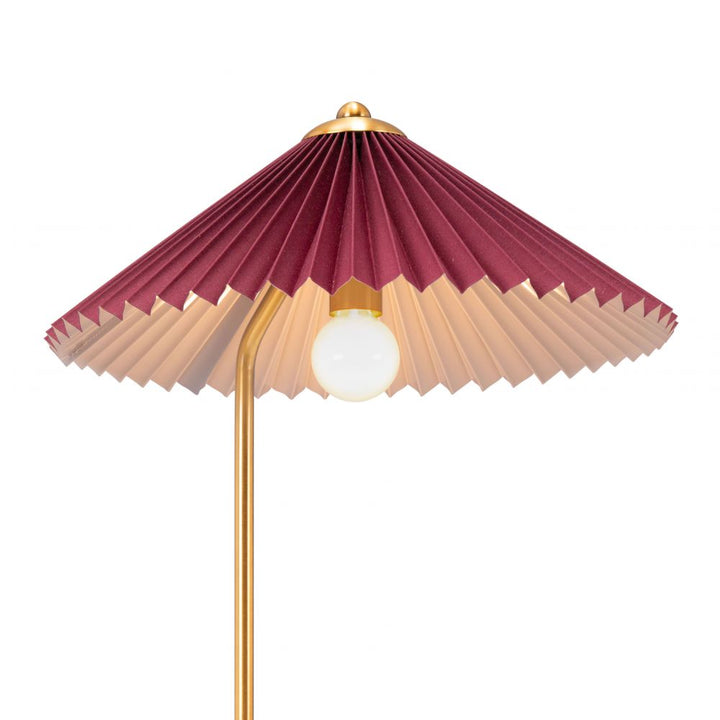 Charise Red & Gold Table Lamp