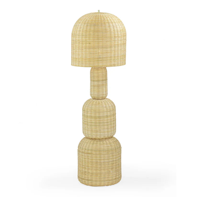 Kael Natural Rattan Floor Lamp