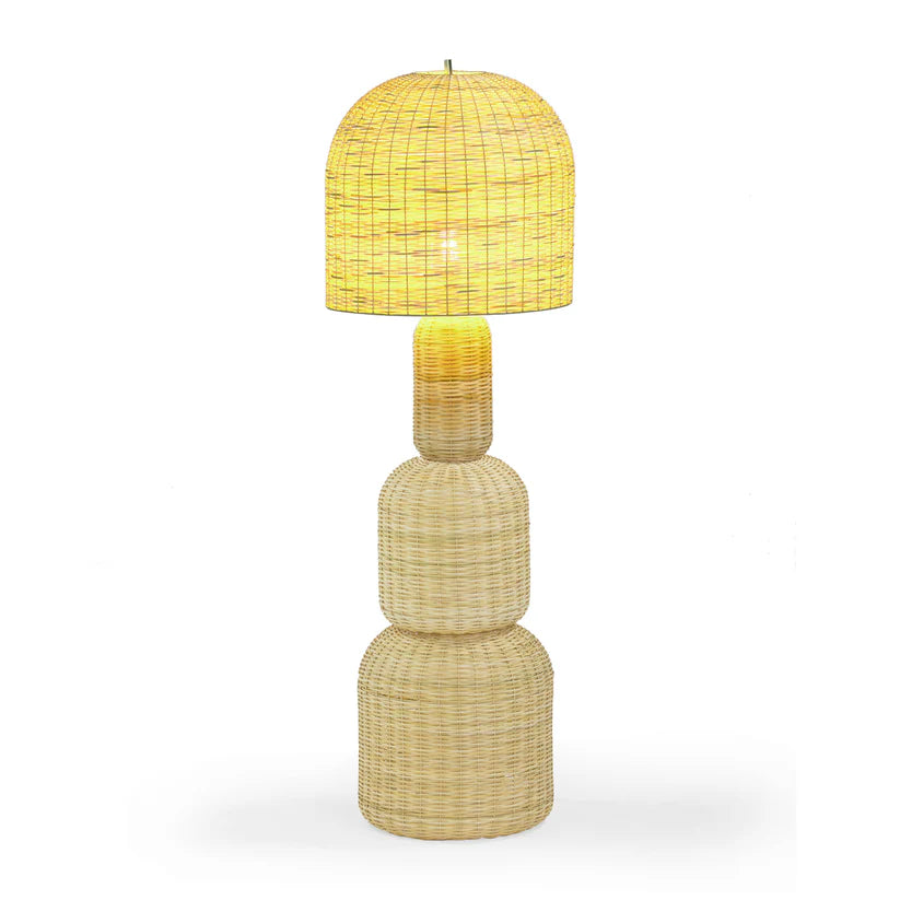 Kael Natural Rattan Floor Lamp