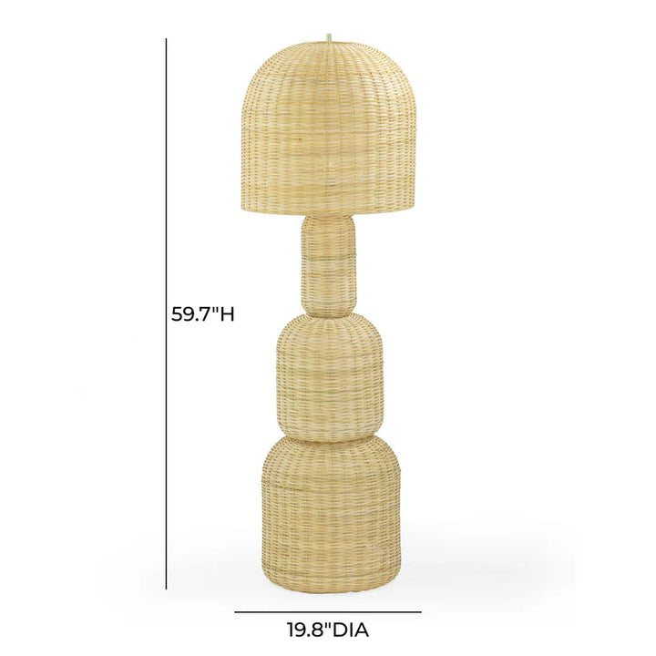Kael Natural Rattan Floor Lamp