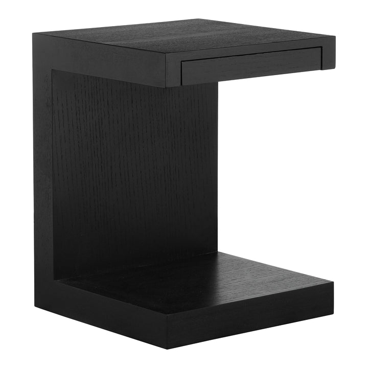 Modern Solid Wood Side Table with Hidden Storage