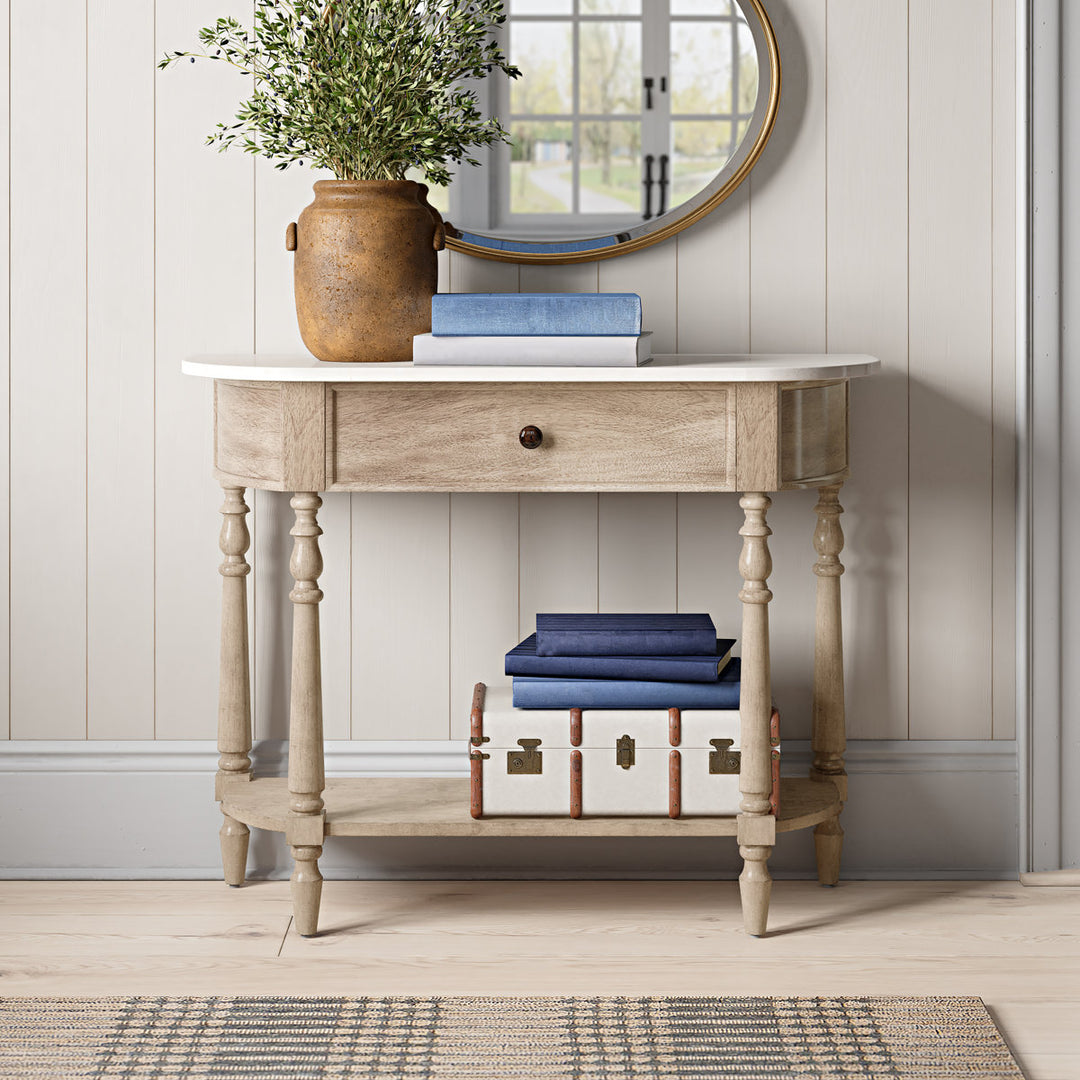 Aberdale 40'' Console Table with Marble Top