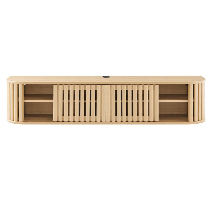 Bayla 63" Wall-Mounted TV Stand Oak