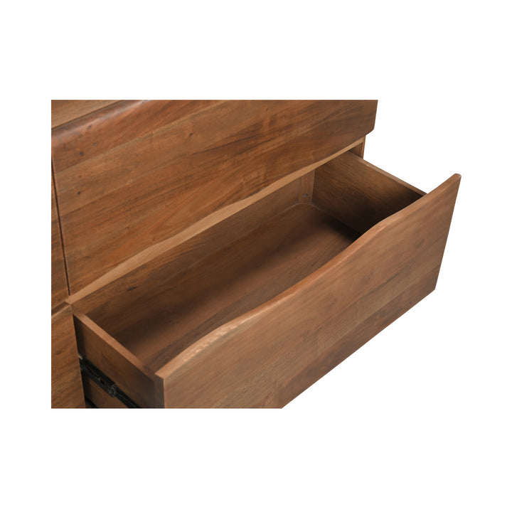 Organic Solid Acacia 4-Drawer Dresser with Ball-Bearing Glides