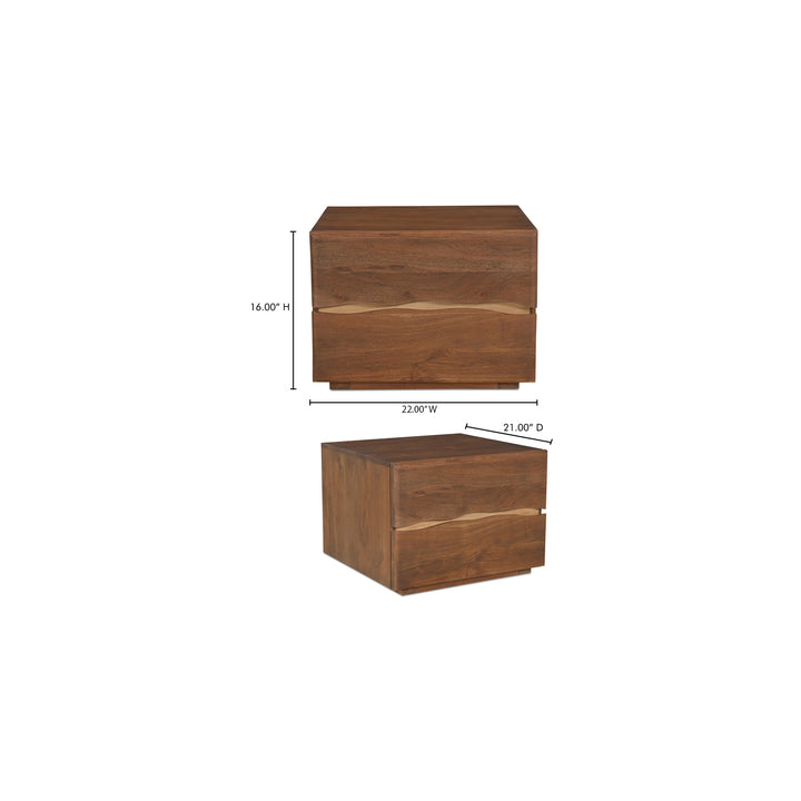 Solstice Live-Edge Acacia Nightstand