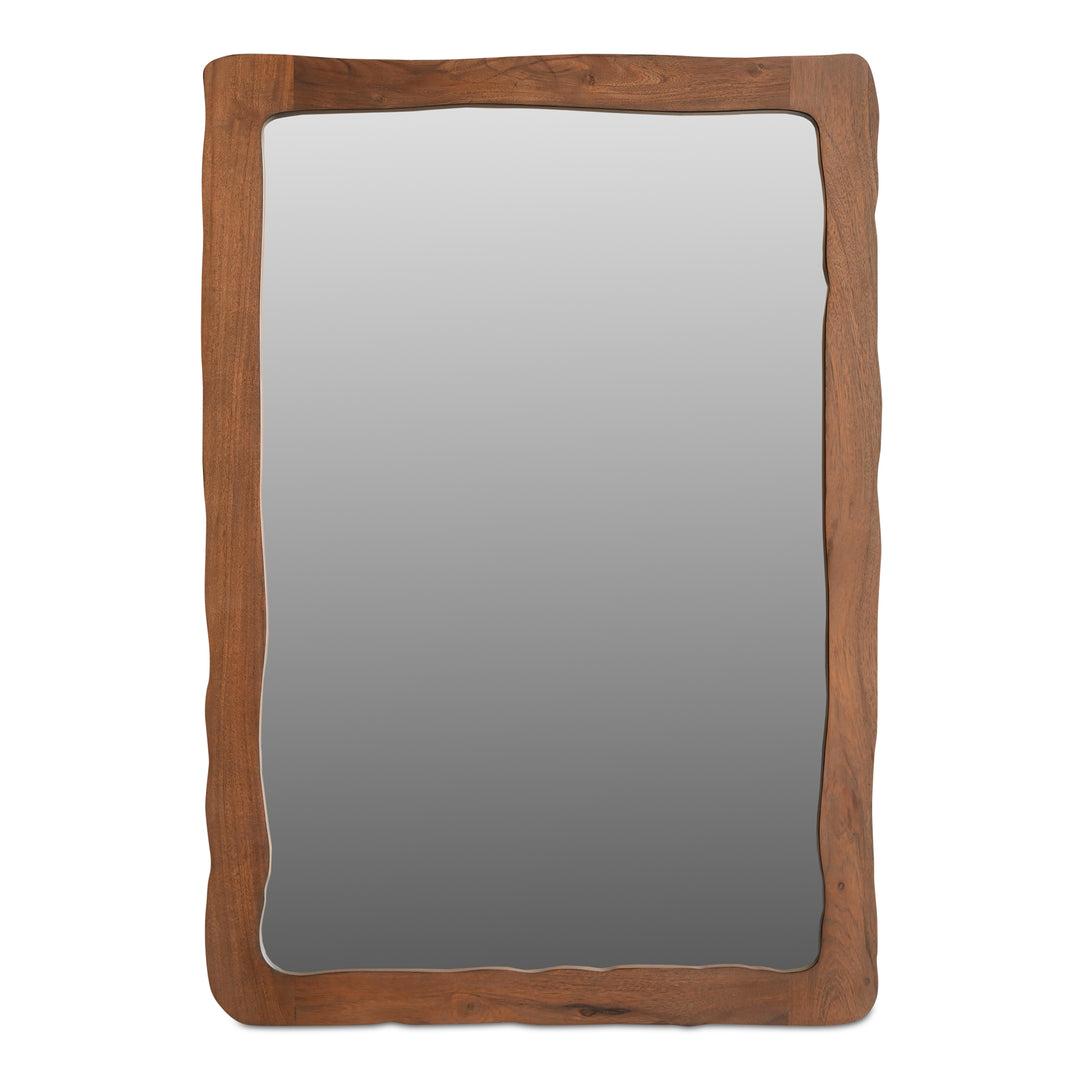 RetroWave Acacia Wood Free-Form Mirror