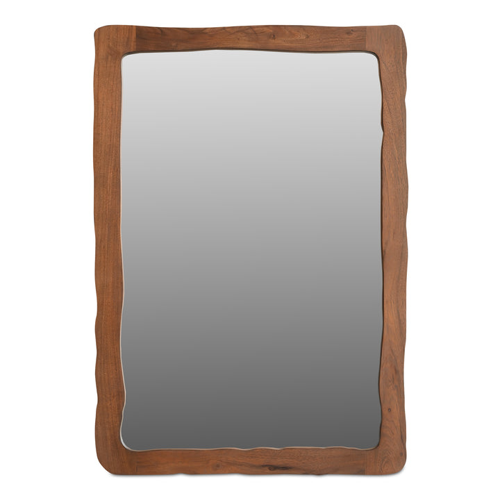 RetroWave Acacia Wood Free-Form Mirror