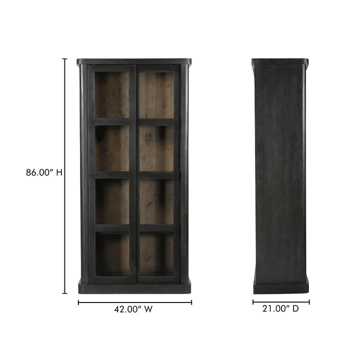Rustic-Modern Sliding Glass Display Cabinet