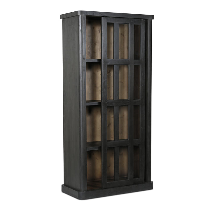 Rustic-Modern Sliding Glass Display Cabinet