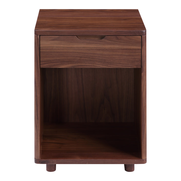 Serene Walnut Bedside Organizer