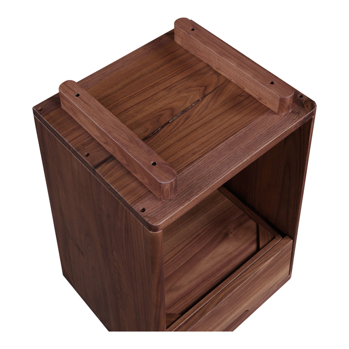 Serene Walnut Bedside Organizer