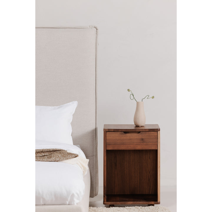 Serene Walnut Bedside Organizer