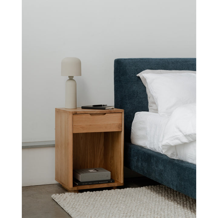 Modern Minimalist White Oak Side Table