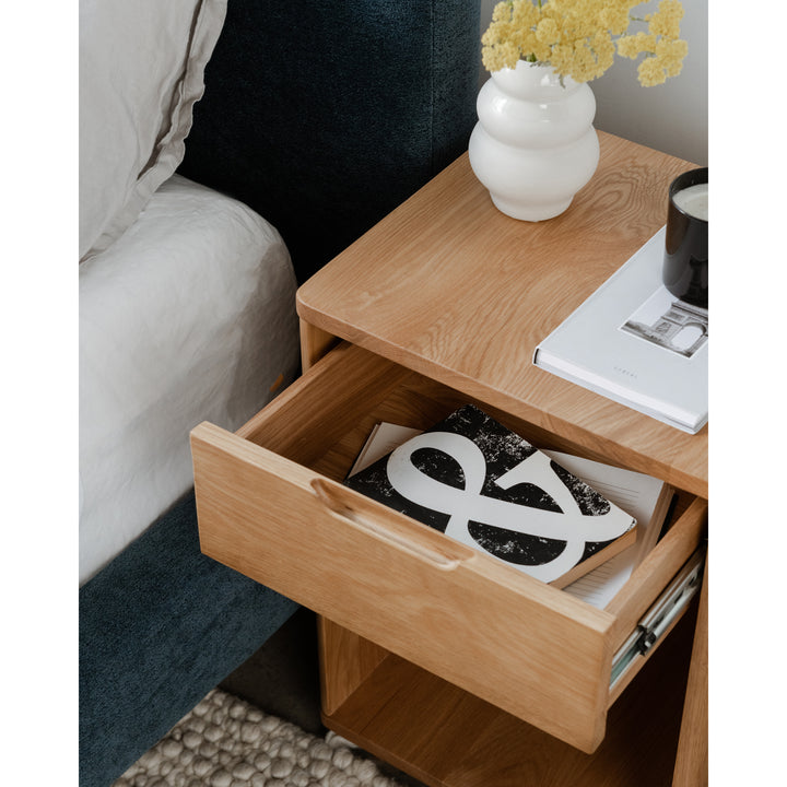 Modern Minimalist White Oak Side Table