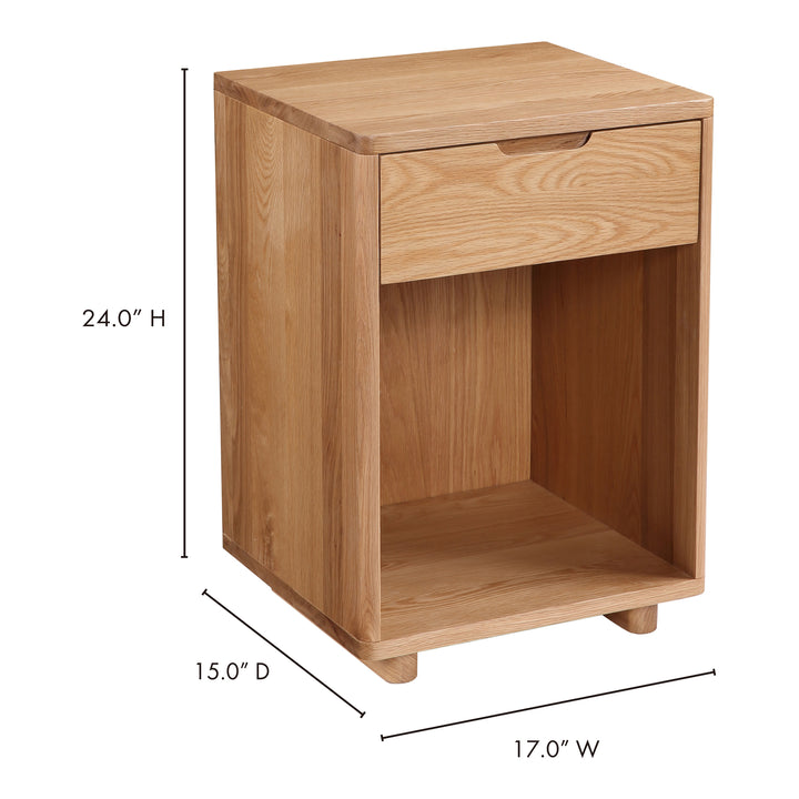 Modern Minimalist White Oak Side Table