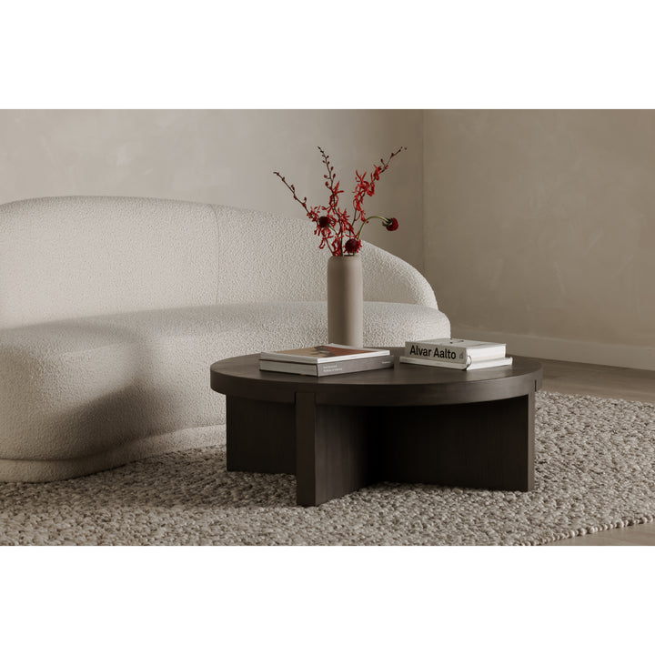 Nature's Harmony Round Oak Coffee Table