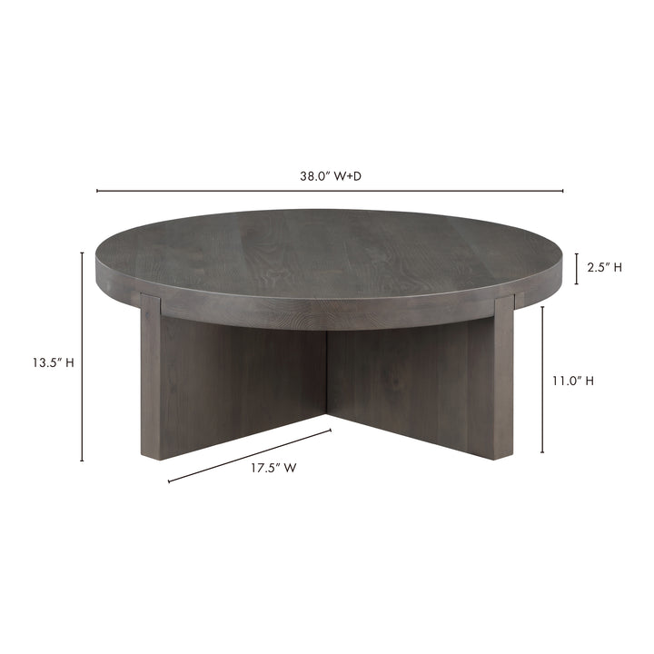 Nature's Harmony Round Oak Coffee Table