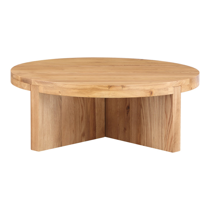 Nature's Harmony Round Oak Coffee Table