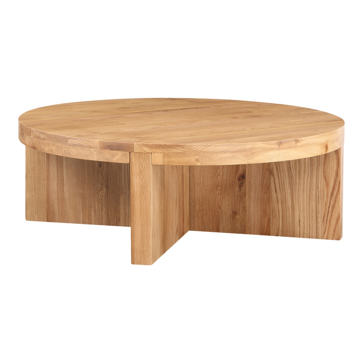 Nature's Harmony Round Oak Coffee Table