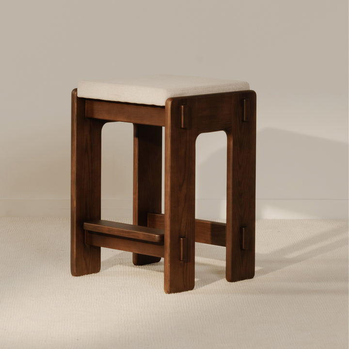 Okinawa-Inspired Walnut Leg Stool