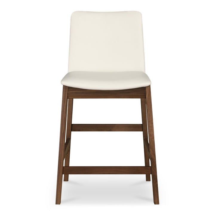 Elegant Walnut & Vegan Leather Bar Stool
