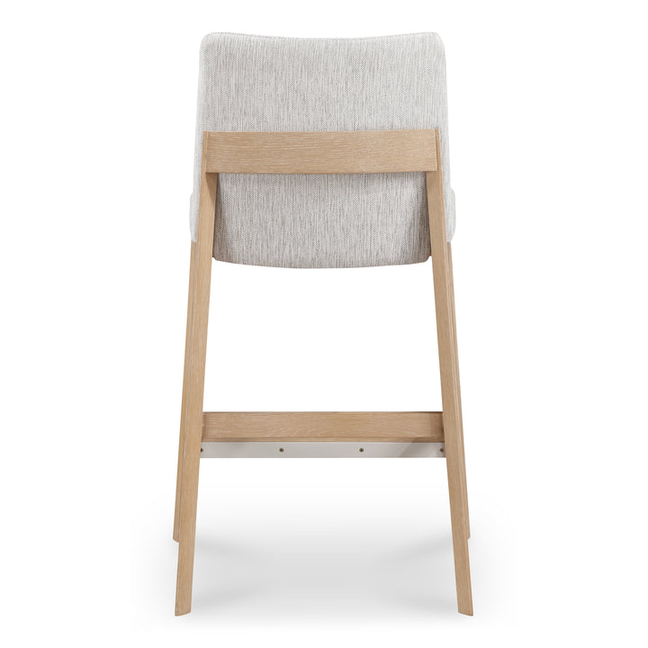 Elegant Oak Vegan Leather Stool