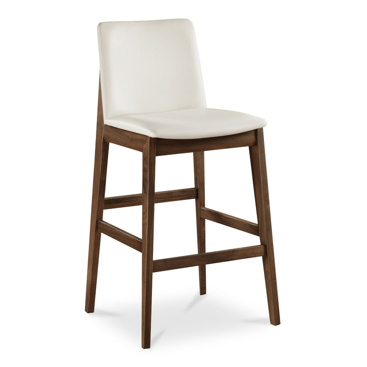 Elegant Walnut & Vegan Leather Bar Stool
