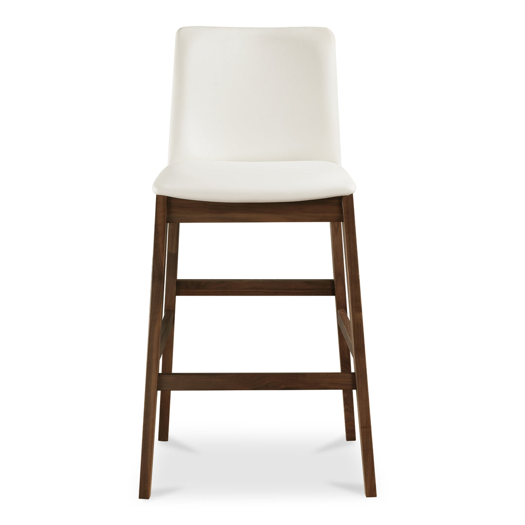Elegant Walnut & Vegan Leather Bar Stool