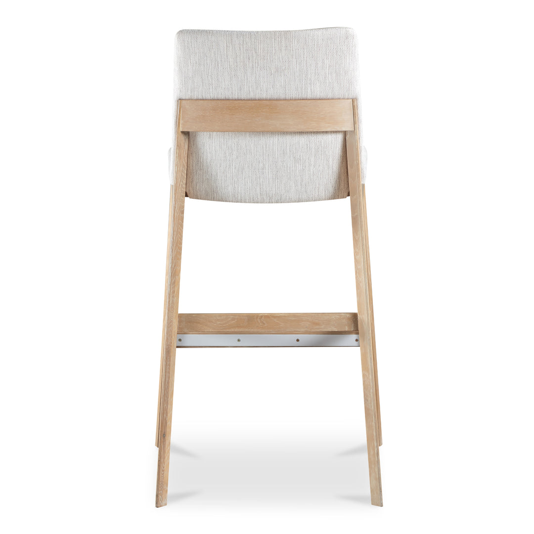Elegant Oak Vegan Leather Bar Stool
