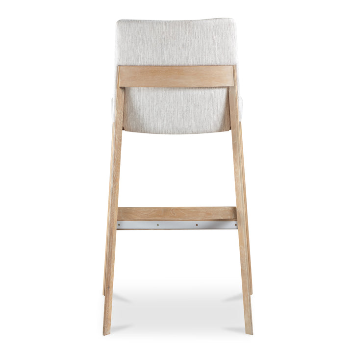 Elegant Oak Vegan Leather Bar Stool