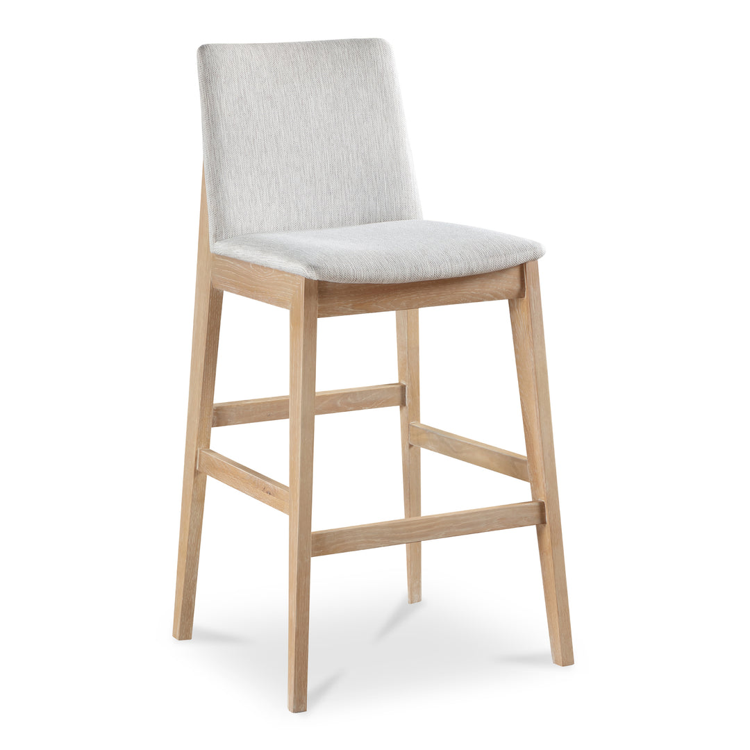 Elegant Oak Vegan Leather Bar Stool