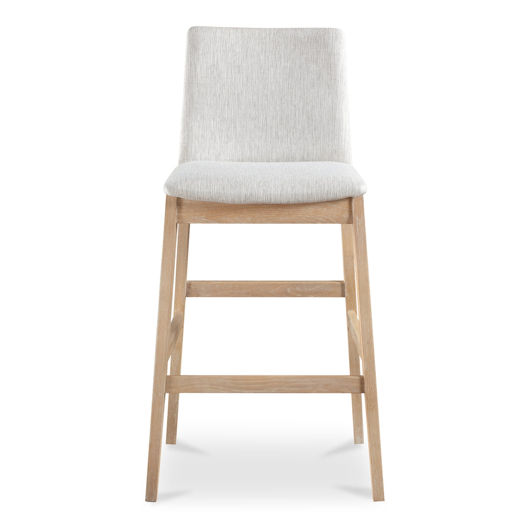 Elegant Oak Vegan Leather Bar Stool