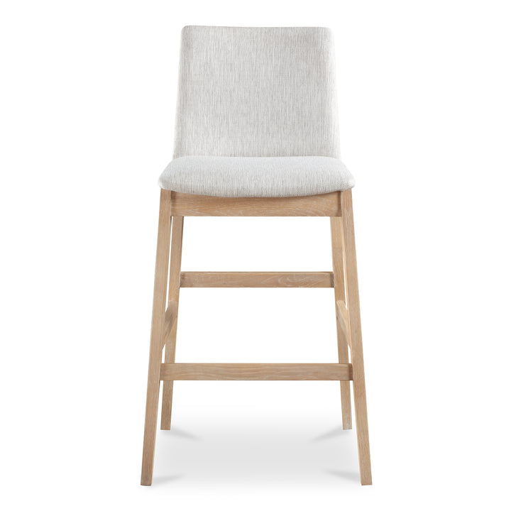 Elegant Oak Vegan Leather Bar Stool