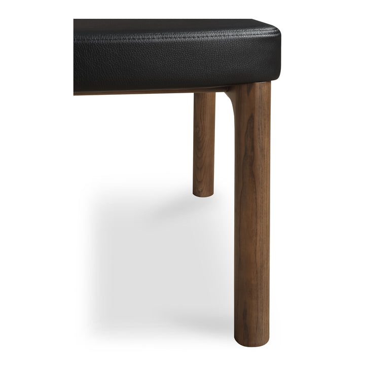 Elegant Contemporary Ash Dining Chair - Walnut Stain & Carved Detail