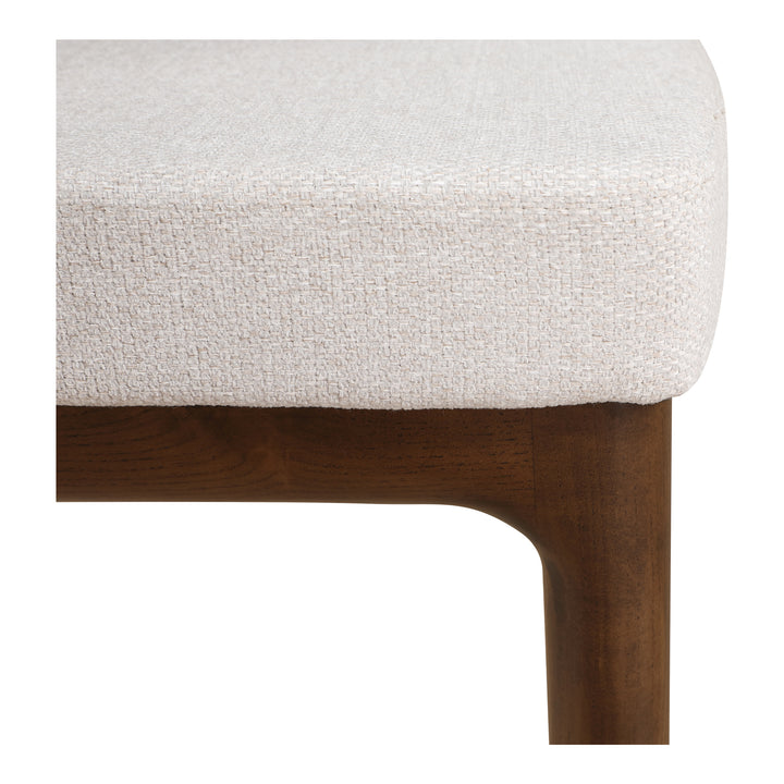 Elegant Contemporary Ash Dining Chair - Walnut Stain & Carved Detail