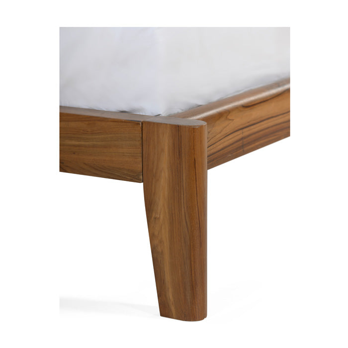 Eco-Chic Woven Leather Queen Bed - Sustainable Luxury