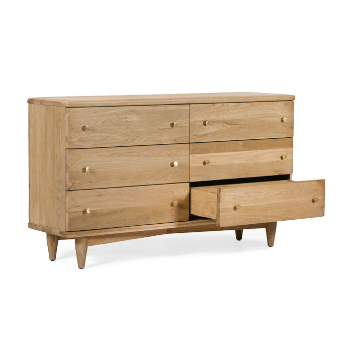 Timeless Oak Sculpted Dresser - Nature's Charm