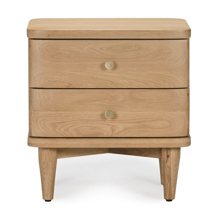 Elegant Oak Bedside Table - Timeless Grace