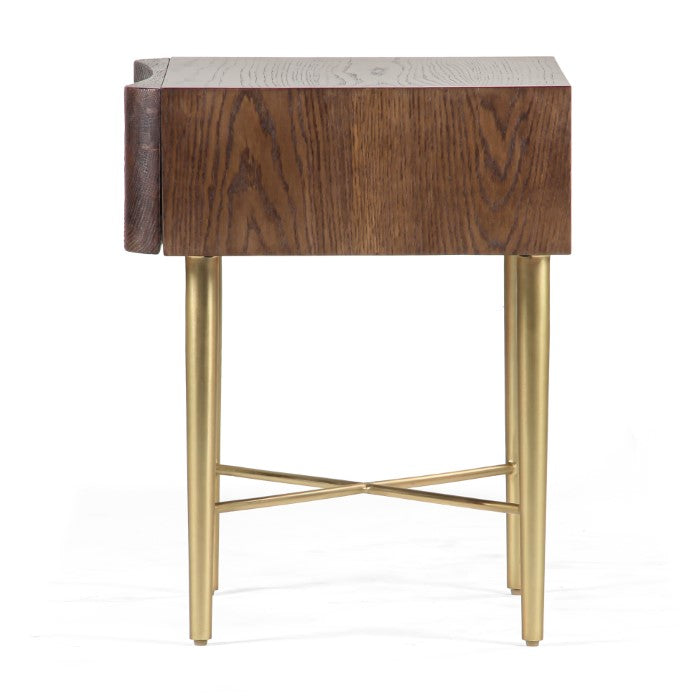 Chic Contemporary Solid Oak Side Table