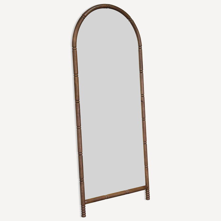Elegant Walnut Vintage Floor Reflector