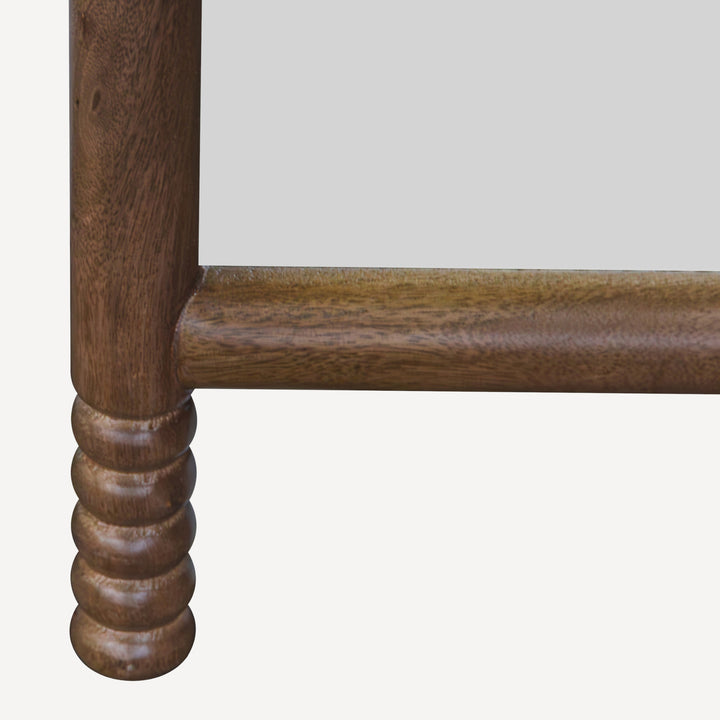 Elegant Walnut Vintage Floor Reflector