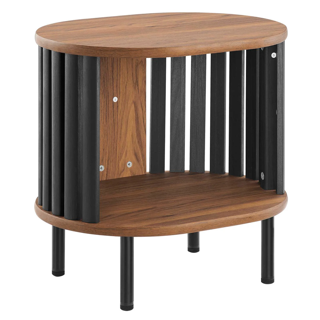 Bayla Side Table Walnut Black